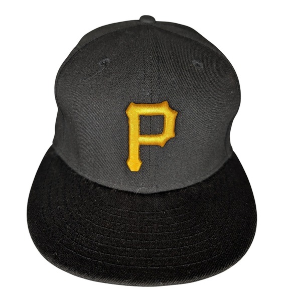 New Era Other - New Era Pittsburgh Pirates Black Gold Fitted Hat 59FIFTY Size 7 1/4 MLB‎